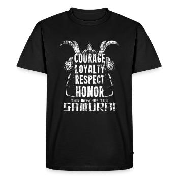 Samouraï - T-shirt Premium bio Homme - noir - Devant - Nico (187cm)