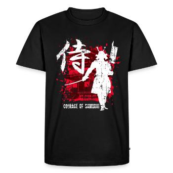 Cadeau de guerrier samouraï - T-shirt Premium bio Homme - noir - Devant - Nico (187cm)
