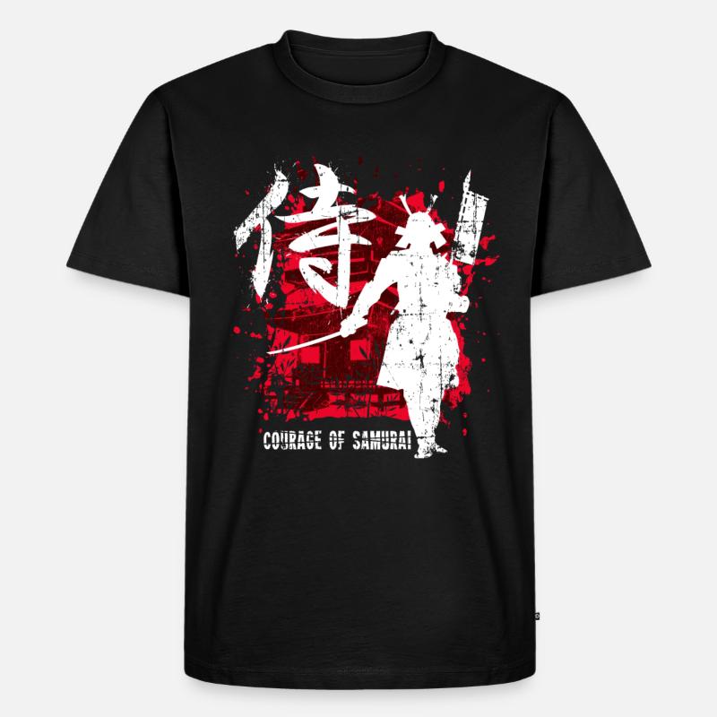 Samurai Krieger Geschenk - Männer Premium Bio T-Shirt - Schwarz