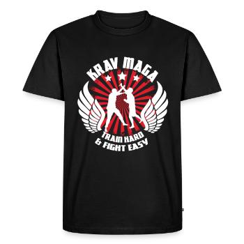 Krav Maga Arts Martiaux Mossad Cadeau Militaire - T-shirt Premium bio Homme - noir - Devant - Nico (187cm)