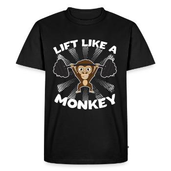 Singe Fitness Sports Bicep Cadeau - T-shirt Premium bio Homme - noir - Devant - Nico (187cm)