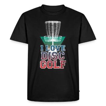 Disc Golf - T-shirt Premium bio Homme - noir - Devant - Nico (187cm)
