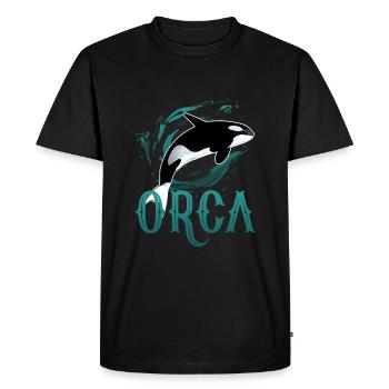 Orca - T-shirt Premium bio Homme - noir - Devant - Nico (187cm)