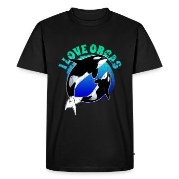 Orca Orca - T-shirt Premium bio Homme - noir - Devant - Nico (187cm)
