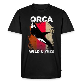Orca - T-shirt Premium bio Homme - noir - Devant - Nico (187cm)
