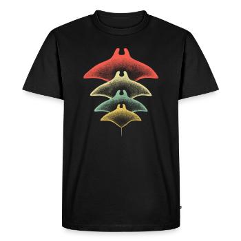 Manta Ray Dive Underwater Divers Gift Idea - Men's Premium Organic T-Shirt - black - Front - Nico (187cm)