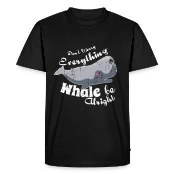 Cadeau baleine baleine gris baleine - T-shirt Premium bio Homme - noir - Devant - Nico (187cm)