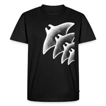 Dive Underwater Manta Ray Gift Idea - Men's Premium Organic T-Shirt - black - Front - Nico (187cm)