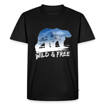 Ours polaire ours polaire cadeau du changement climatique au pôle nord - T-shirt Premium bio Homme - noir - Devant - Nico (187cm)