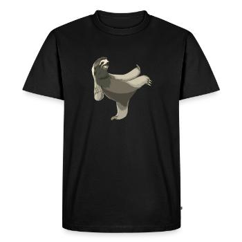Conception de paresse de karaté pour les artistes martiaux et - T-shirt Premium bio Homme - noir - Devant - Nico (187cm)