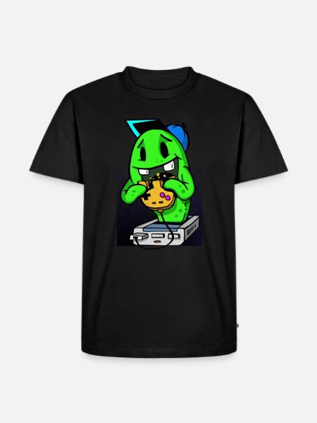 Gaming Gamer Comic Controller - Men's Premium Organic T-Shirt - black
