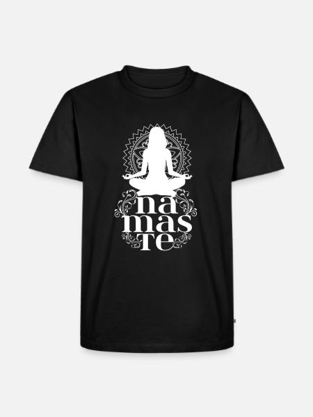 Yoga Namaste - Men's Premium Organic T-Shirt - black