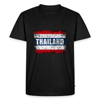 Thaïlande - T-shirt Premium bio Homme - noir - Devant - Nico (187cm)