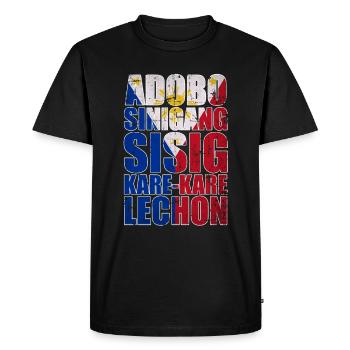 Cuisine philippine - T-shirt Premium bio Homme - noir - Devant - Nico (187cm)