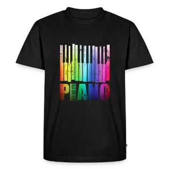 piano - T-shirt Premium bio Homme - noir - Devant - Nico (187cm)