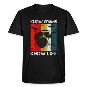 Drummer Drummer Festival - T-shirt Premium bio Homme - noir - Devant - Nico (187cm)