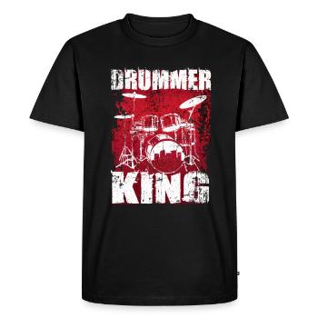 Batterie batterie batteur - T-shirt Premium bio Homme - noir - Devant - Nico (187cm)