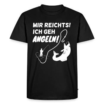 J’en ai marre d’aller à la pêche - T-shirt Premium bio Homme - noir - Devant - Nico (187cm)