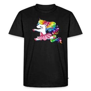 Ballerine de licorne - T-shirt Premium bio Homme - noir - Devant - Nico (187cm)