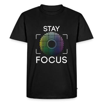Caméra de mise au point de photographe - T-shirt Premium bio Homme - noir - Devant - Nico (187cm)