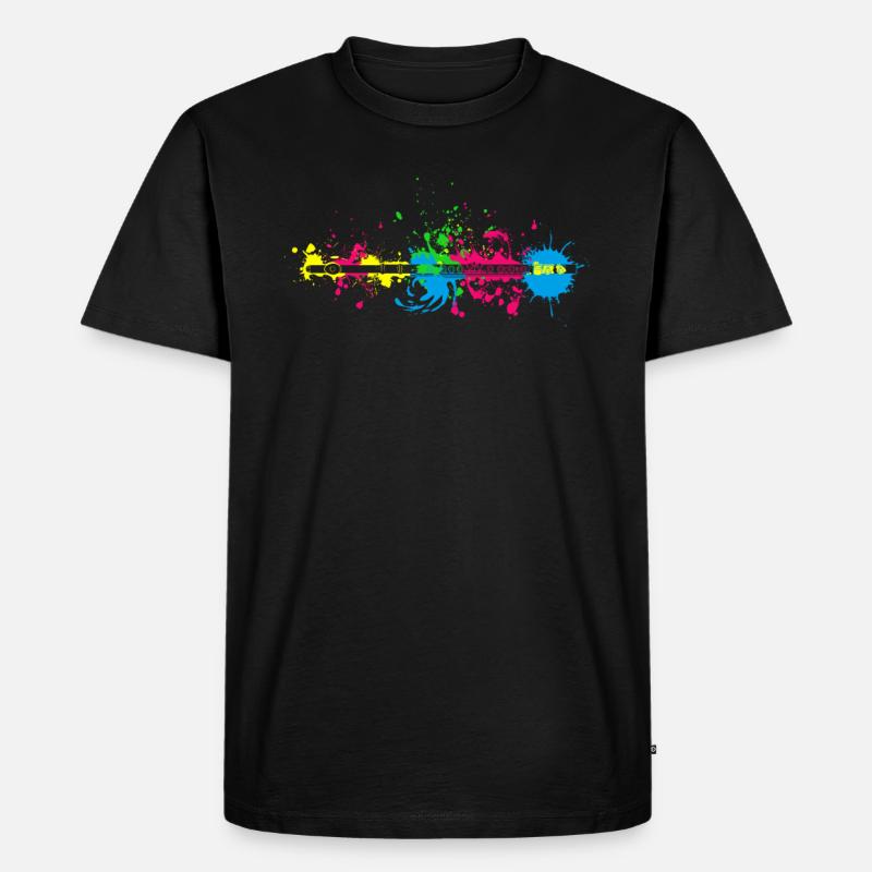 Flöte Querflöte Musiker Geschenke - Männer Premium Bio T-Shirt - Schwarz