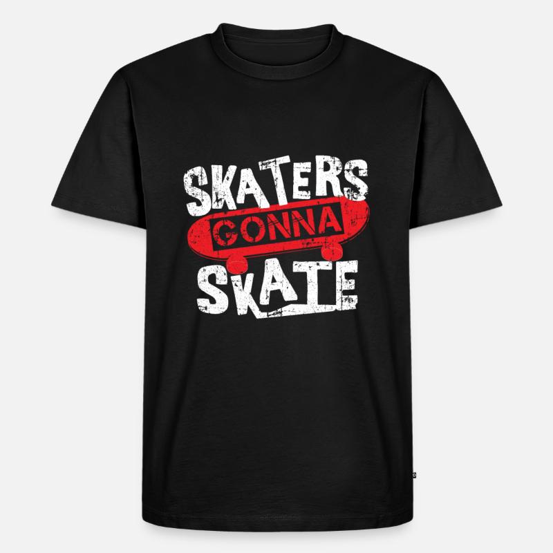 Skateboard - Männer Premium Bio T-Shirt - Schwarz