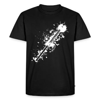 Flûte Flûte Musicien Bois - T-shirt Premium bio Homme - noir - Devant - Nico (187cm)