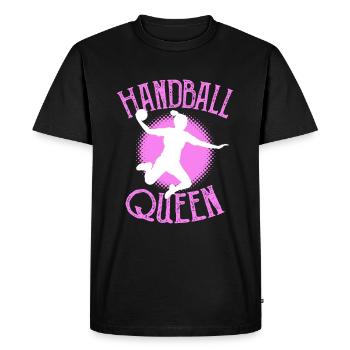 Handball fille reine sport - T-shirt Premium bio Homme - noir - Devant - Nico (187cm)