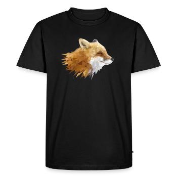 Renard éclaté - T-shirt Premium bio Homme - noir - Devant - Nico (187cm)