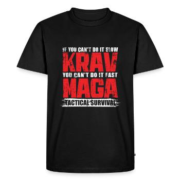 Dire Krav Maga - T-shirt Premium bio Homme - noir - Devant - Nico (187cm)