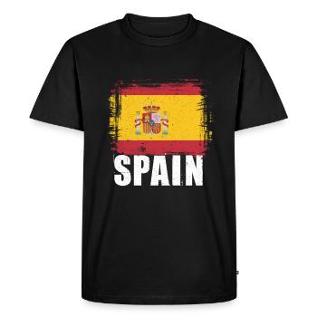 Espagne - T-shirt Premium bio Homme - noir - Devant - Nico (187cm)