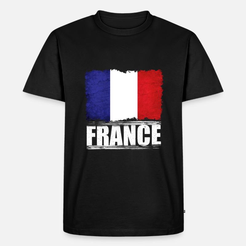 Frankreich - Männer Premium Bio T-Shirt - Schwarz