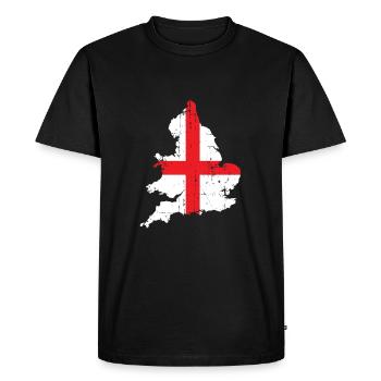 Angleterre - T-shirt Premium bio Homme - noir - Devant - Nico (187cm)