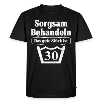 Jubilé d'anniversaire du 30e anniversaire - T-shirt Premium bio Homme - noir - Devant - Nico (187cm)