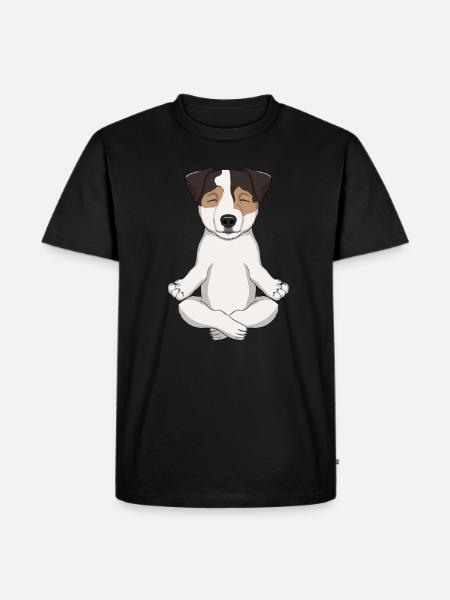 Parson Russell Terrier Meditate - Men's Premium Organic T-Shirt - black
