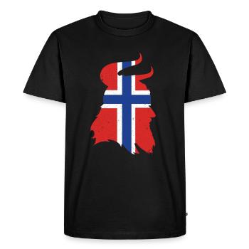 Vikings de Norvège - T-shirt Premium bio Homme - noir - Devant - Nico (187cm)