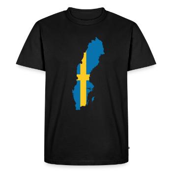 Suède - T-shirt Premium bio Homme - noir - Devant - Nico (187cm)