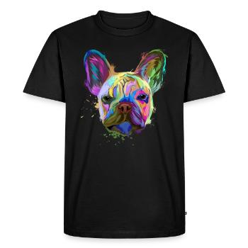 Cadeau de bouledogue français Bouledogue français - T-shirt Premium bio Homme - noir - Devant - Nico (187cm)