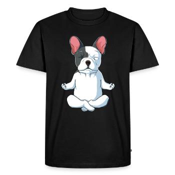 Cadeau de bouledogue français Bouledogue français - T-shirt Premium bio Homme - noir - Devant - Nico (187cm)