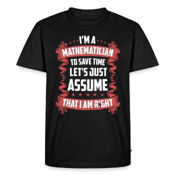 Mathematik Naturwissenschaft - Männer Premium Bio T-Shirt - Schwarz - Vorne - Nico (187cm)