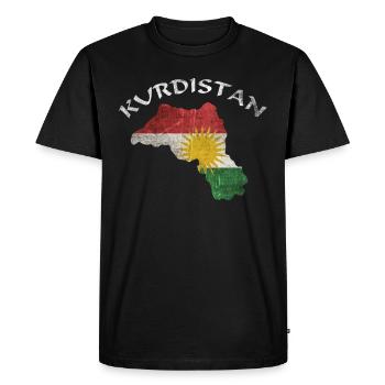 Cadeau kurde drapeau kurde - T-shirt Premium bio Homme - noir - Devant - Nico (187cm)