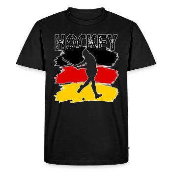 Field Hockey, Field Hockey Germany - Men's Premium Organic T-Shirt - black - Front - Nico (187cm)