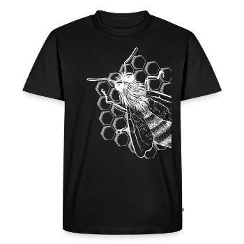 Beekeeper Honey Gift Idea Bee Design - Men's Premium Organic T-Shirt - black - Front - Nico (187cm)