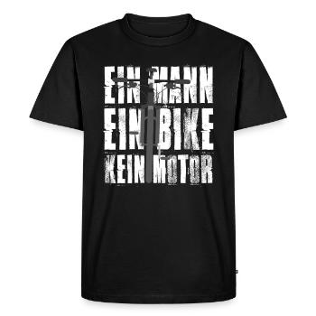 A man bike no motor bicycle bike mountain bike MTB - Men's Premium Organic T-Shirt - black - Front - Nico (187cm)