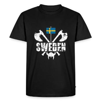 Suède Viking cadeau - T-shirt Premium bio Homme - noir - Devant - Nico (187cm)