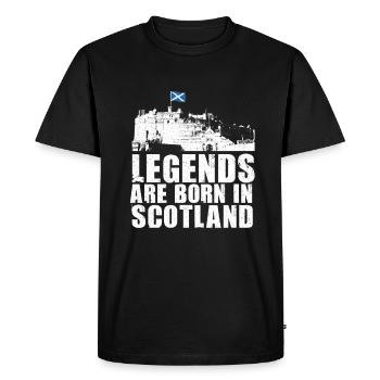 Scotland legends gift - Men's Premium Organic T-Shirt - black - Front - Nico (187cm)