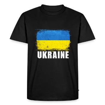 Ukraine - T-shirt Premium bio Homme - noir - Devant - Nico (187cm)