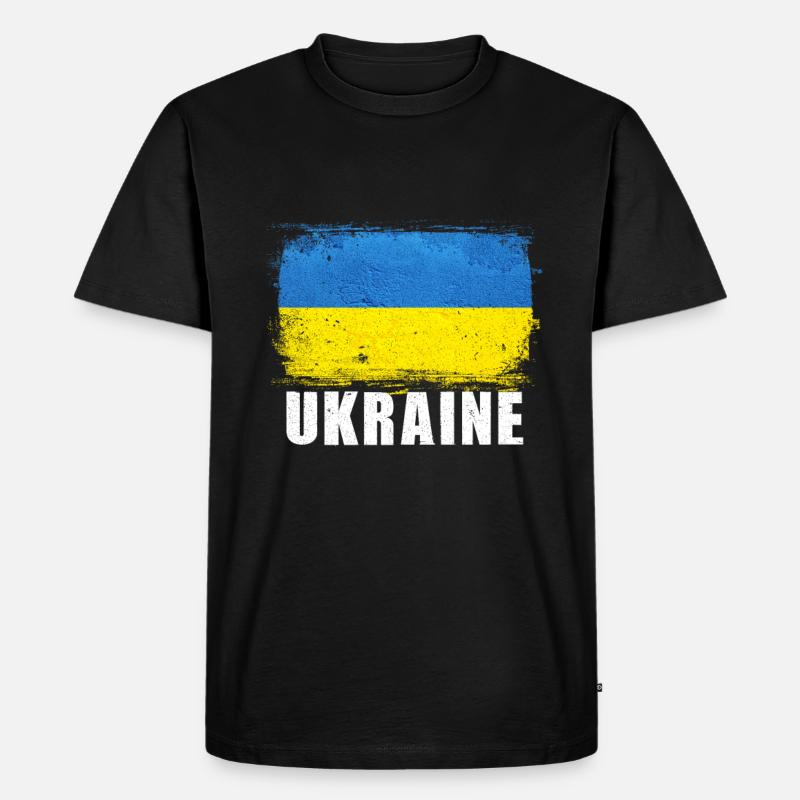 Ukraine - Männer Premium Bio T-Shirt - Schwarz