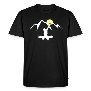 Snowboard Snowboard Snowboarder Cadeau - T-shirt Premium bio Homme - noir - Devant - Nico (187cm)