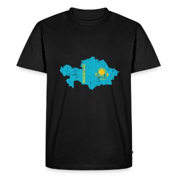 Kazakhstan Pays Asie - T-shirt Premium bio Homme - noir - Devant - Nico (187cm)